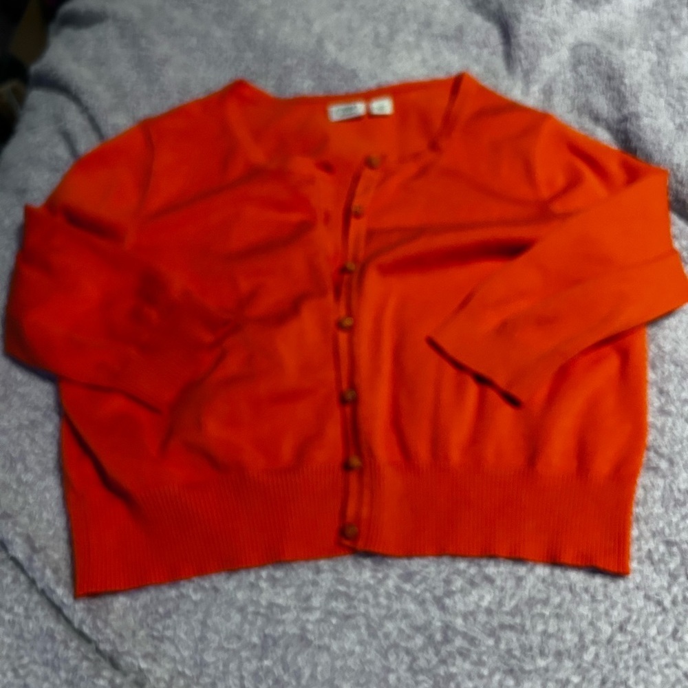 50%off w❤️ Cato orange cropped cardigan orange unique buttons 14/16 3/4 slv  88